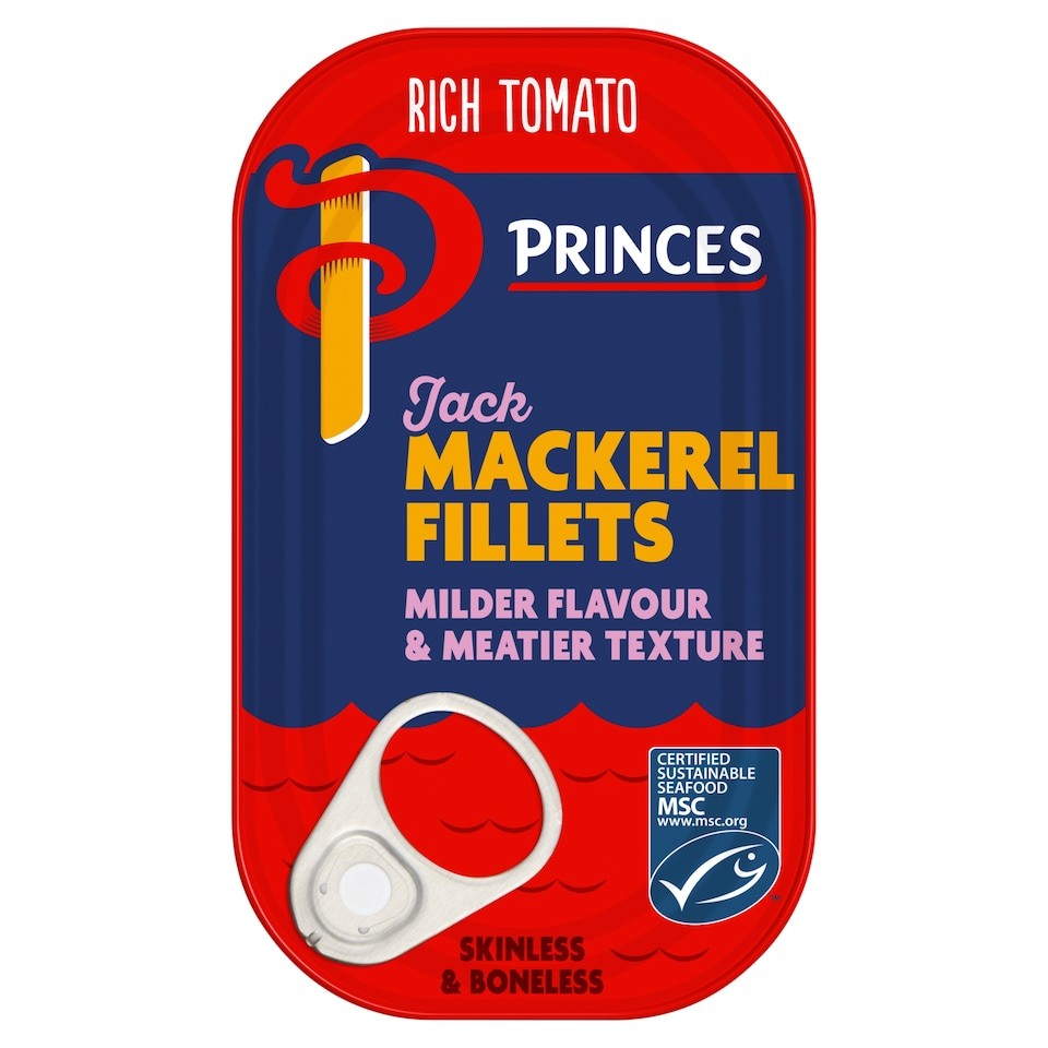 Princes Jack Mackerel Fillets in Tomato Sauce 125g