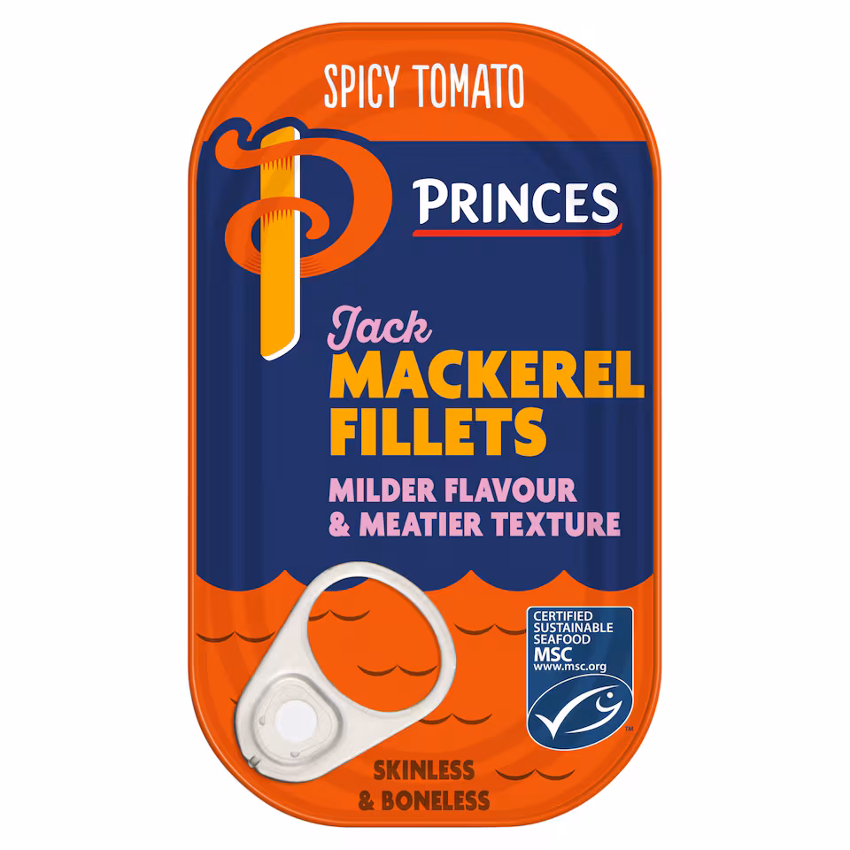 Princes Jack Mackerel Fillets in Spicy Tomato Sauce 125g