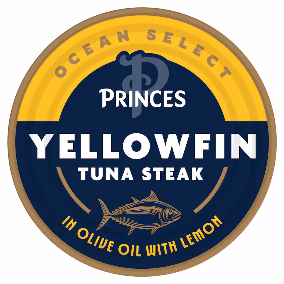 PRINCES OCEAN SELECT YELLOWFIN TUNA STEAK IN OLIVE OIL WITH LEMON 160G
