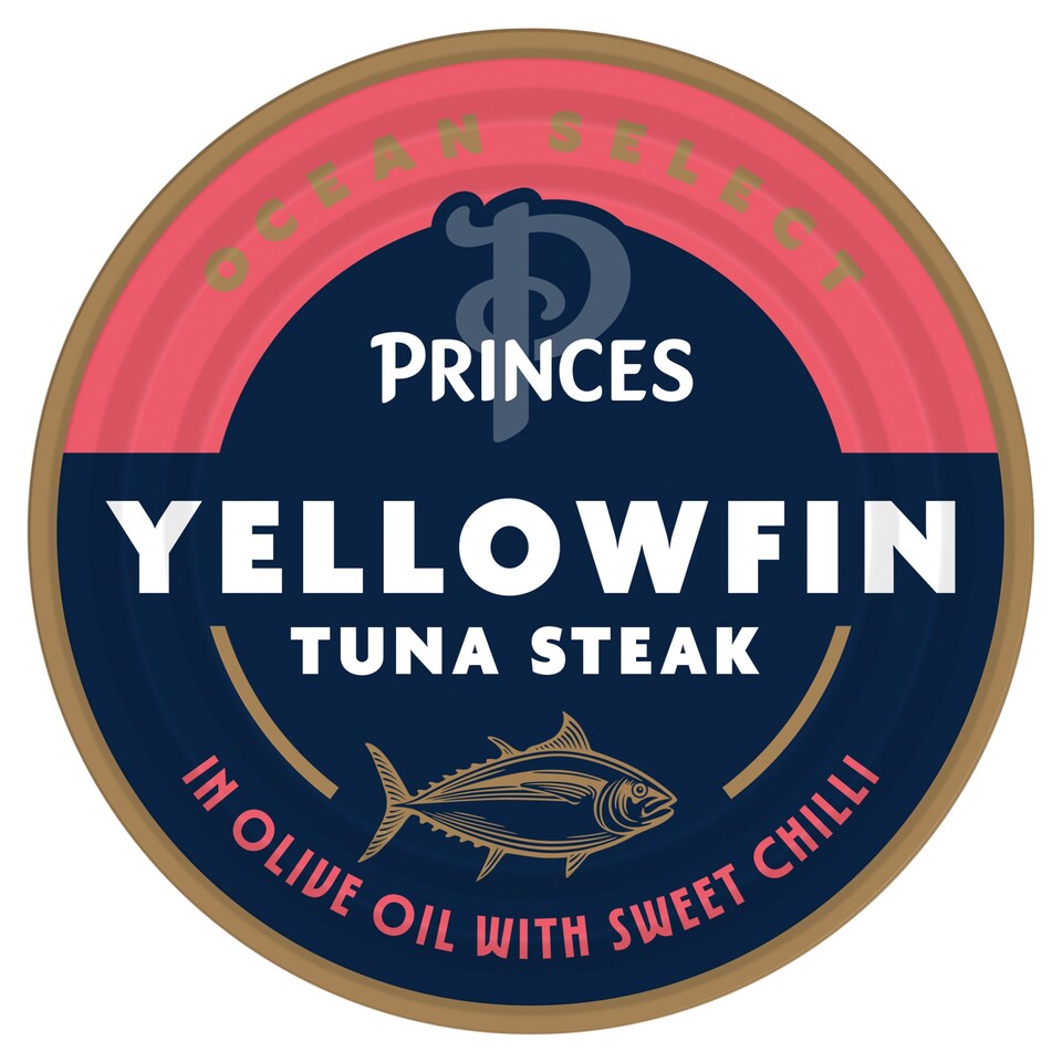 PRINCES OCEAN SELECT YELLOWFIN TUNA STEAK IN OLIVE OIL WITH SWEET CHILLI 160G