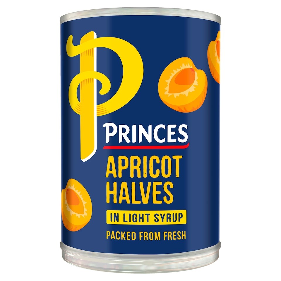 PRINCES APRICOT HALVES IN LIGHT SYRUP 410G