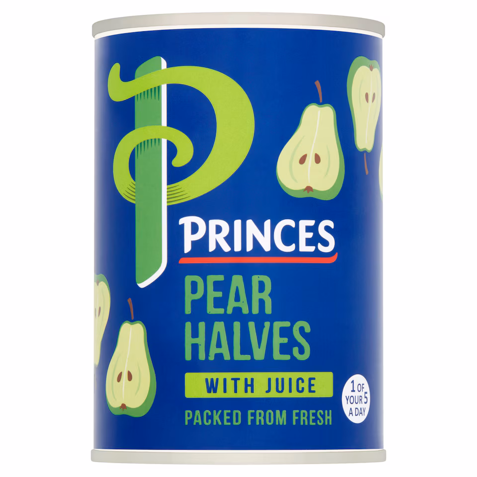 Princes Pear Halves With Juice 410G