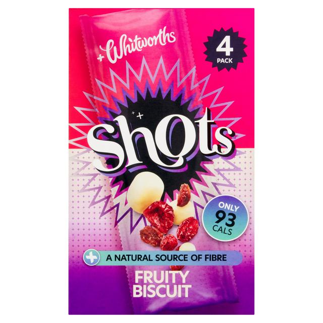 Whitworths Shots 4 Snack Pack Fruity Biscuit 4x25g