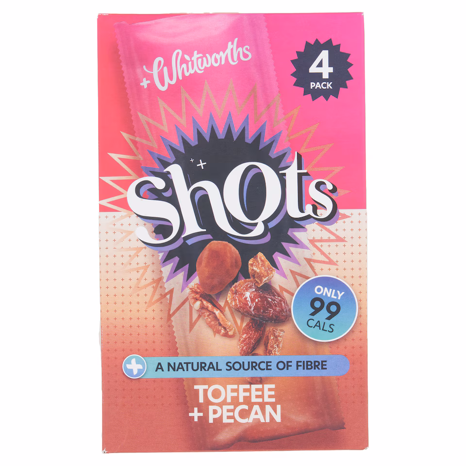 Whitworths Toffee & Pecan Shots 4X25g