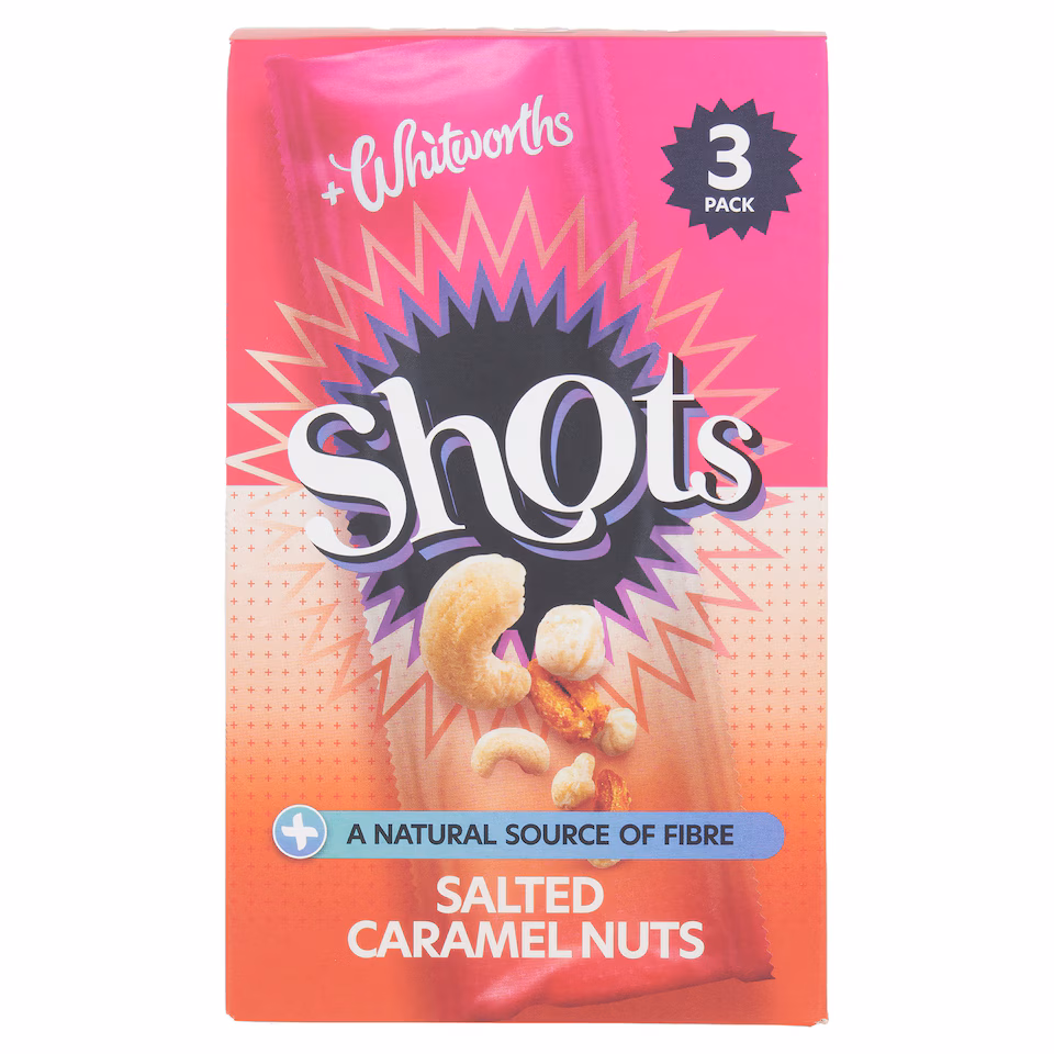 Whitworths Shots Salted Caramel Nuts 3X25g