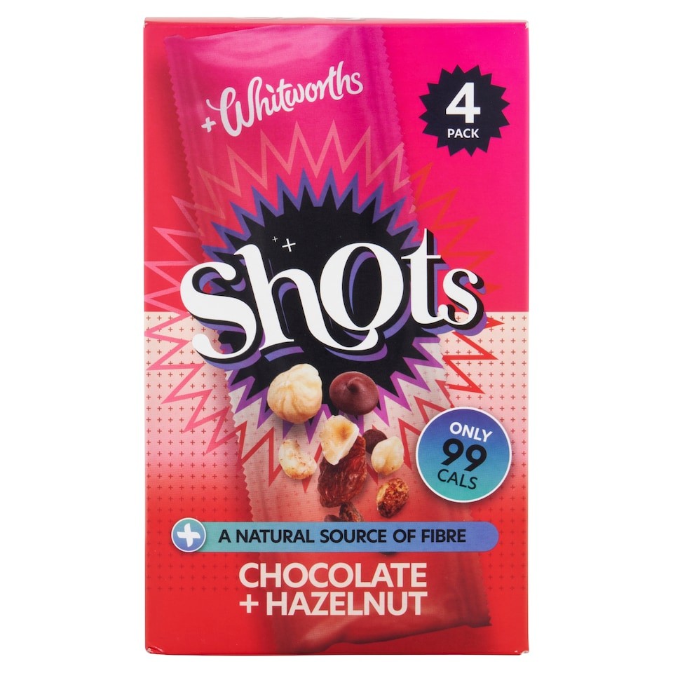 Whitworths Shots Chocolate & Hazelnut 4 x 25g