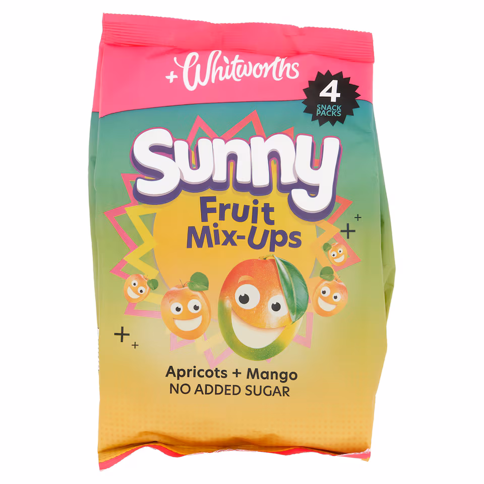 Whitworths Sunny Fruit Mix-Ups - Apricots & Mango 4 x 18g