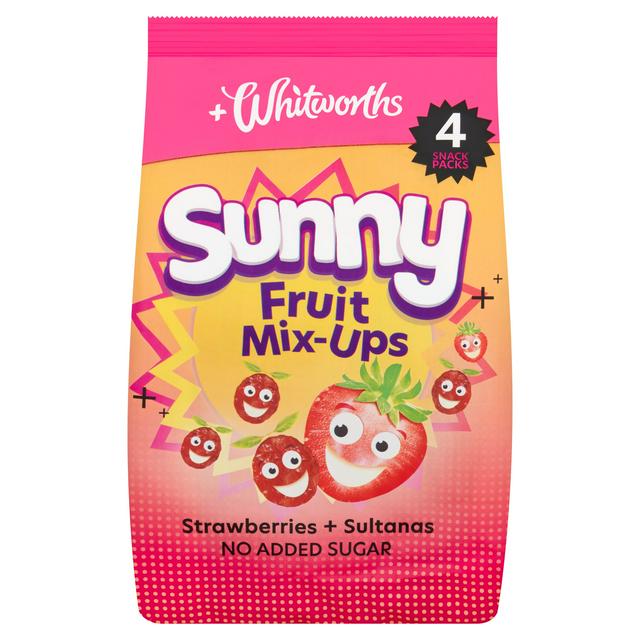 Whitworths Sunny Fruit Mix-Ups Strawberries & Sultanas 4x18g