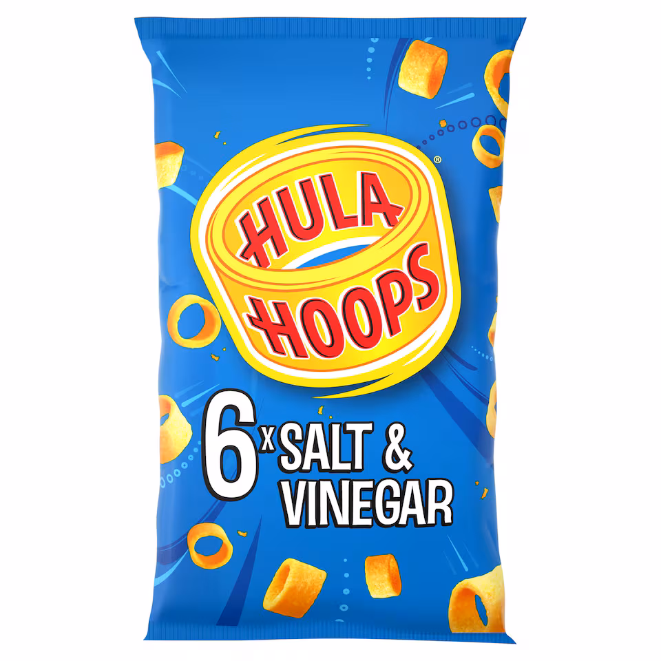 Hula Hoops Salt & Vinegar Multipack Crisps 6x24g