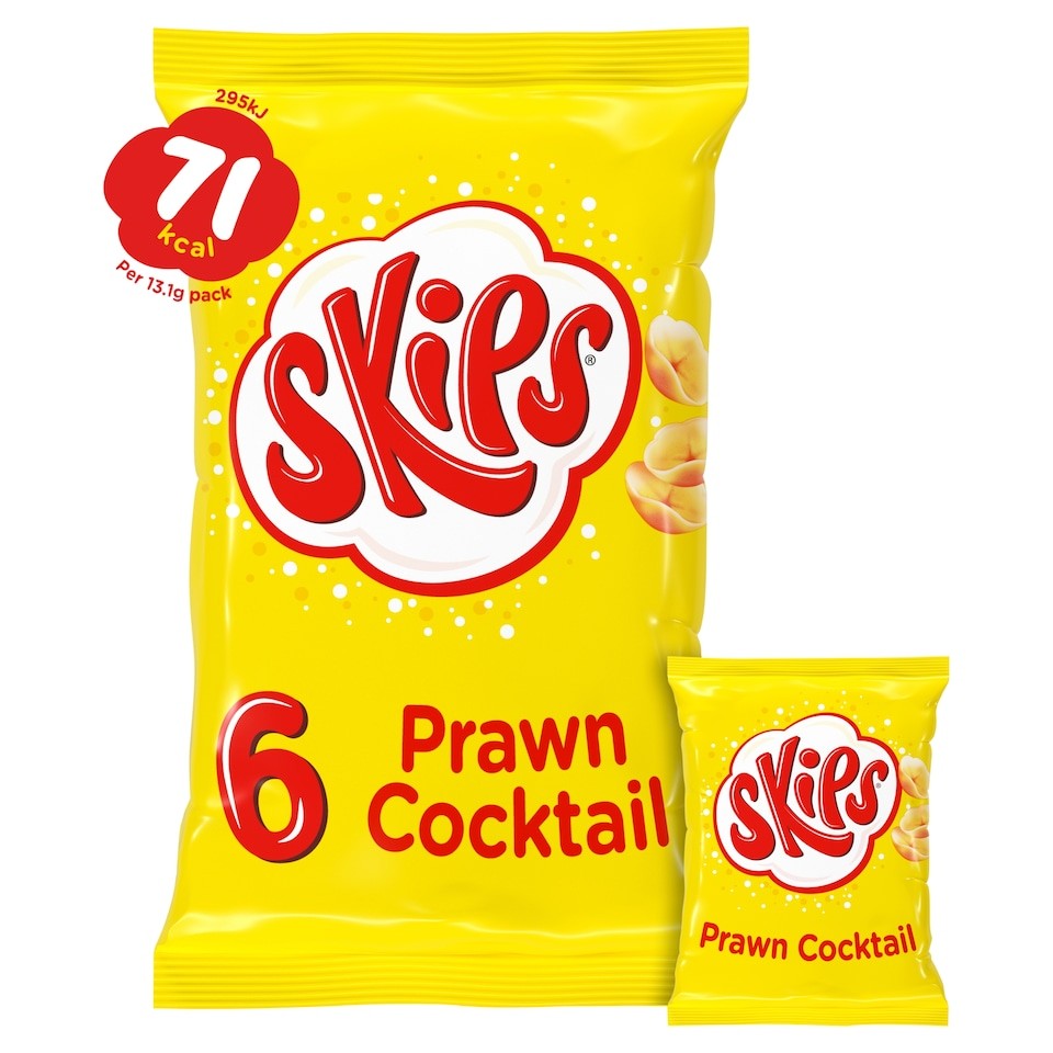 Skips Prawn Cocktail Multipack Crisps 6x13.1g