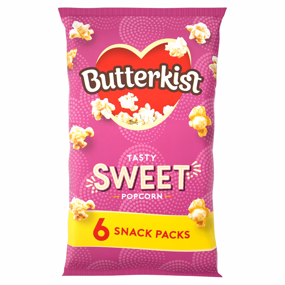 Butterkist Cinema Sweet Popcorn 6X12g