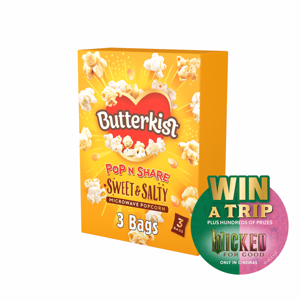 Butterkist Microwave Popcorn Sweet & Salted 3X60g