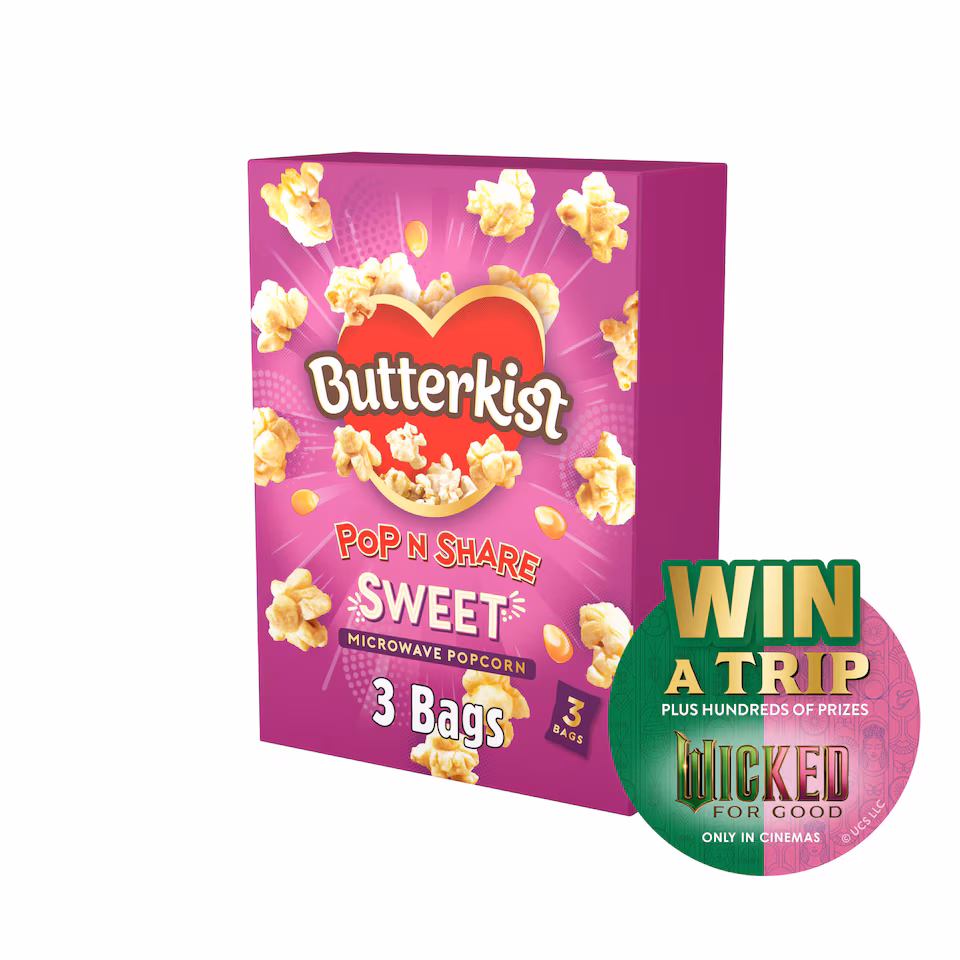 Butterkist Sweet Microwave Popcorn 3x60g
