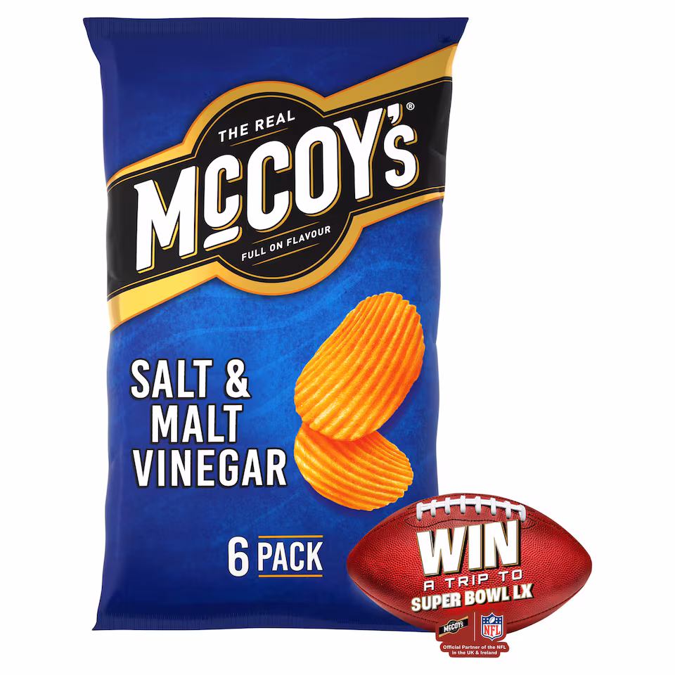 McCoy's Salt & Malt Vinegar Multipack Crisps 6x25g