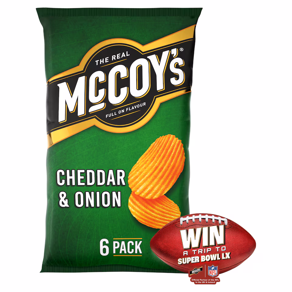 McCoy's Cheddar & Onion Multipack Crisps 6x25g