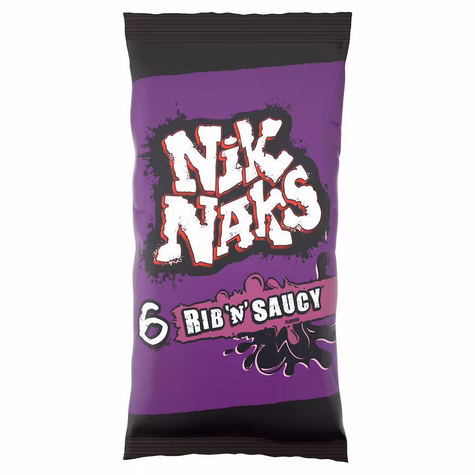 Nik Naks Rib 'N' Saucy Multipack Crisps 6x20g