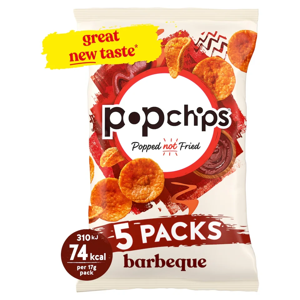 Popchips Barbeque Multipack Crisps 5x17g