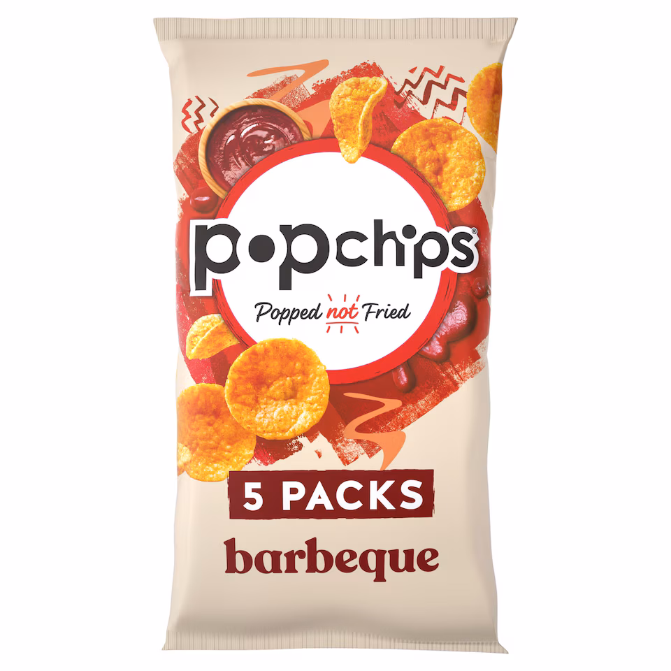 Popchips Barbeque Multipack Crisps 5x17g