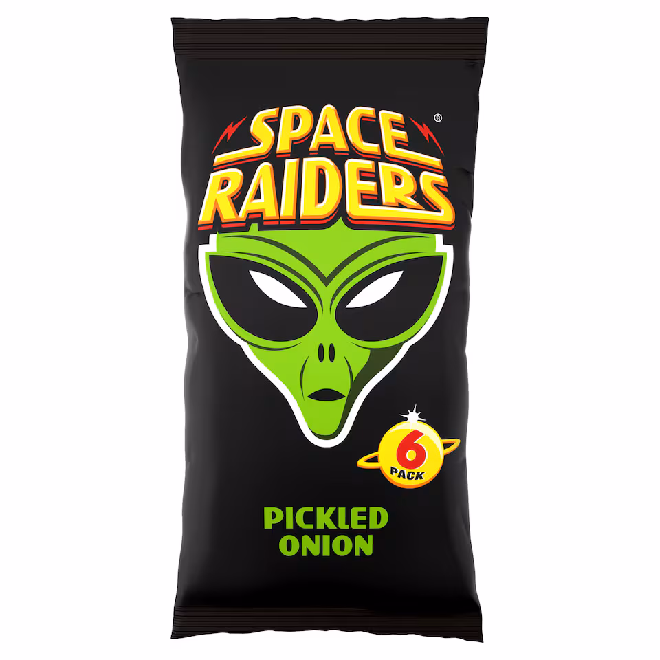 Space Raiders Pickled Onion Multipack Crisps 6x13g