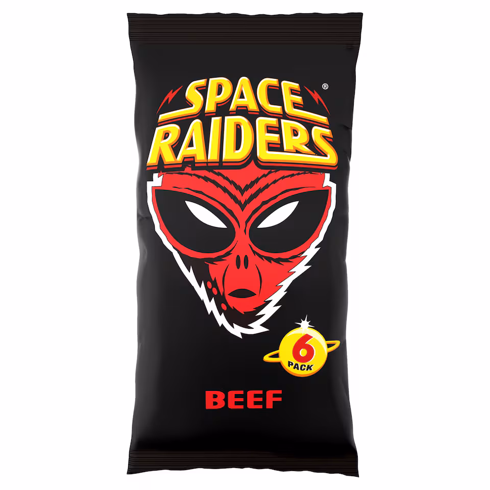 Space Raiders Beef Multipack Crisps 6x13g