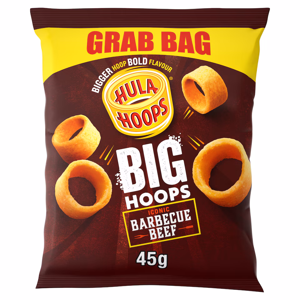 Hula Hoops Big Hoops Crisps - Barbecue Beef 45g