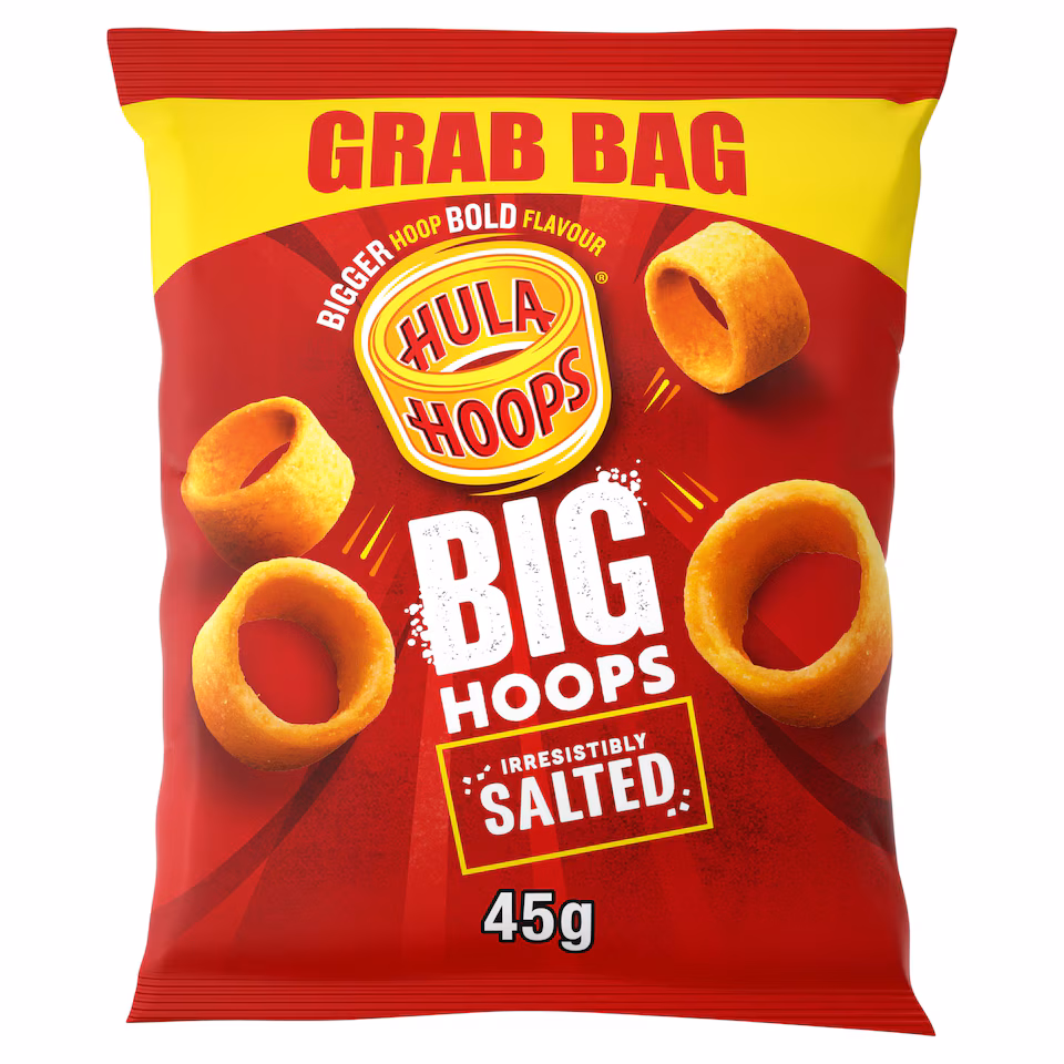 Hula Hoops Big Hoops Salted Grab Bag 45G