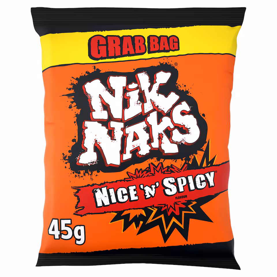 Nik Naks Nice 'N' Spicy Grab Bag Crisps 45G