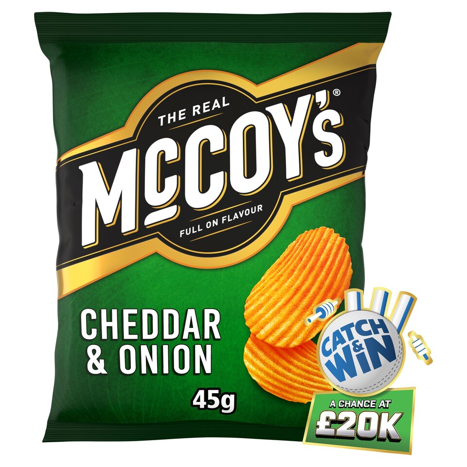 Mccoy's Cheddar & Onion Grab Bag Crisps 45G