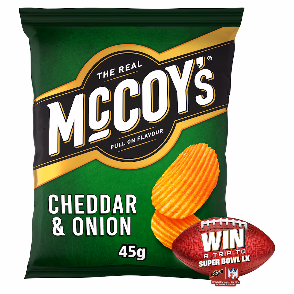 Mccoy's Cheddar & Onion Grab Bag Crisps 45G
