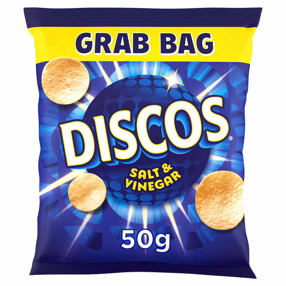 Discos Salt & Vinegar Grab Bag Crisps 50G