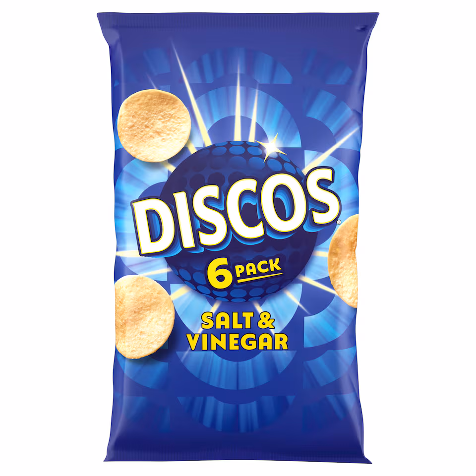 Discos Salt & Vinegar Multipack Crisps 6x25.5g