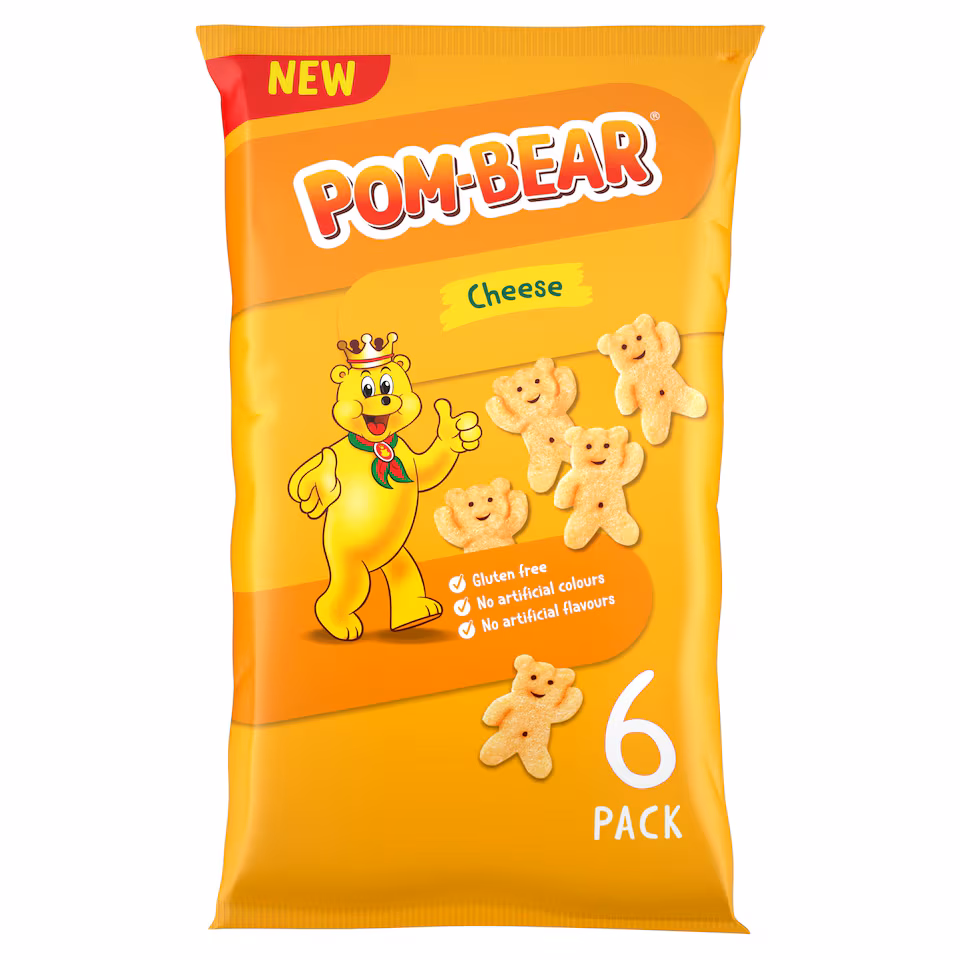 Pom-Bear Cheese Multipack Crisps 6x13g