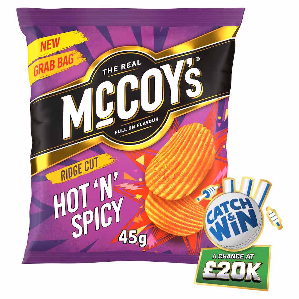 McCoy's Hot'n'Spicy Grab Bag Crisps 45g