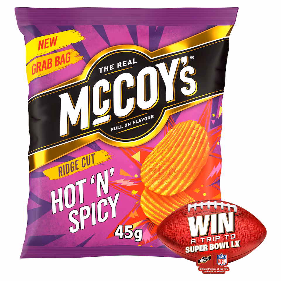 McCoy's Hot'n'Spicy Grab Bag Crisps 45g