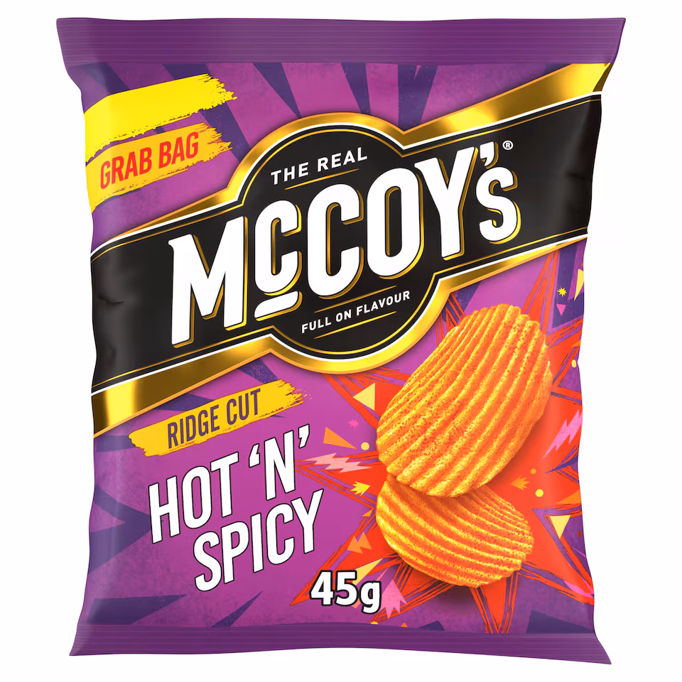 McCoy's Hot'n'Spicy Grab Bag Crisps 45g