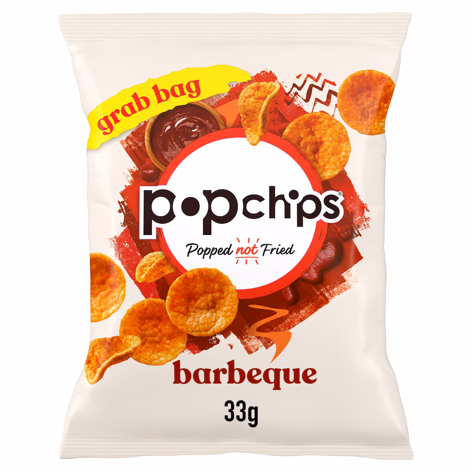 Popchips Barbeque Grab Bag Crisps 33g