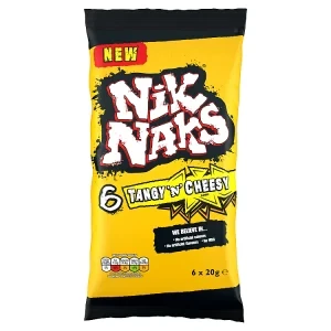Nik Naks Tangy 'N' Cheesy Multipack Crisps 6 Pack