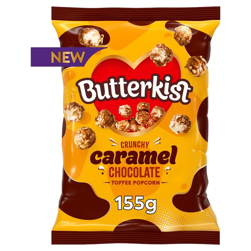 Butterkist Caramel Chocolate Flavoured Toffee Popcorn 155g
