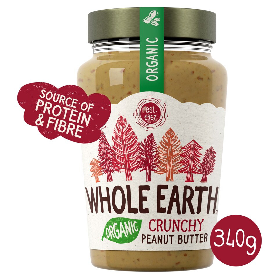 Whole Earth Crunchy Organic Peanut Butter 340g