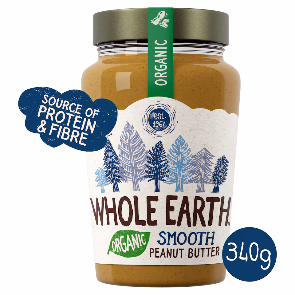 Whole Earth Smooth Organic Peanut Butter 340g
