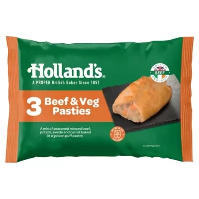 Holland's 3 Beef & Veg Pasties
