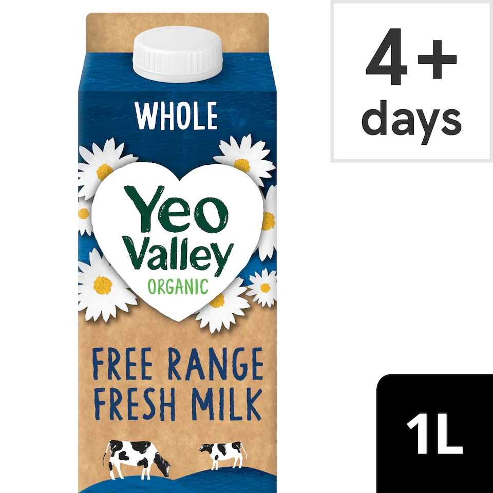 Yeo Valley Organic Free Range Whole Milk 1L