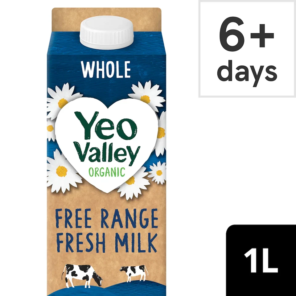 Yeo Valley Organic Free Range Whole Milk 1L
