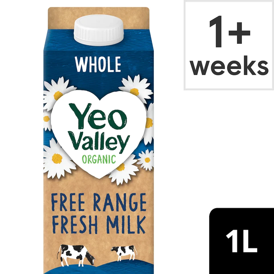 Yeo Valley Organic Free Range Whole Milk 1L