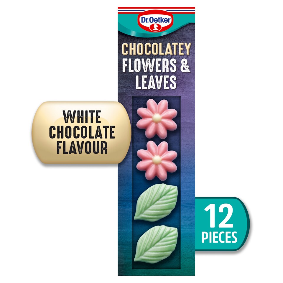 Dr Oetker 11 White Chocolate Flowers & Leaves 11G