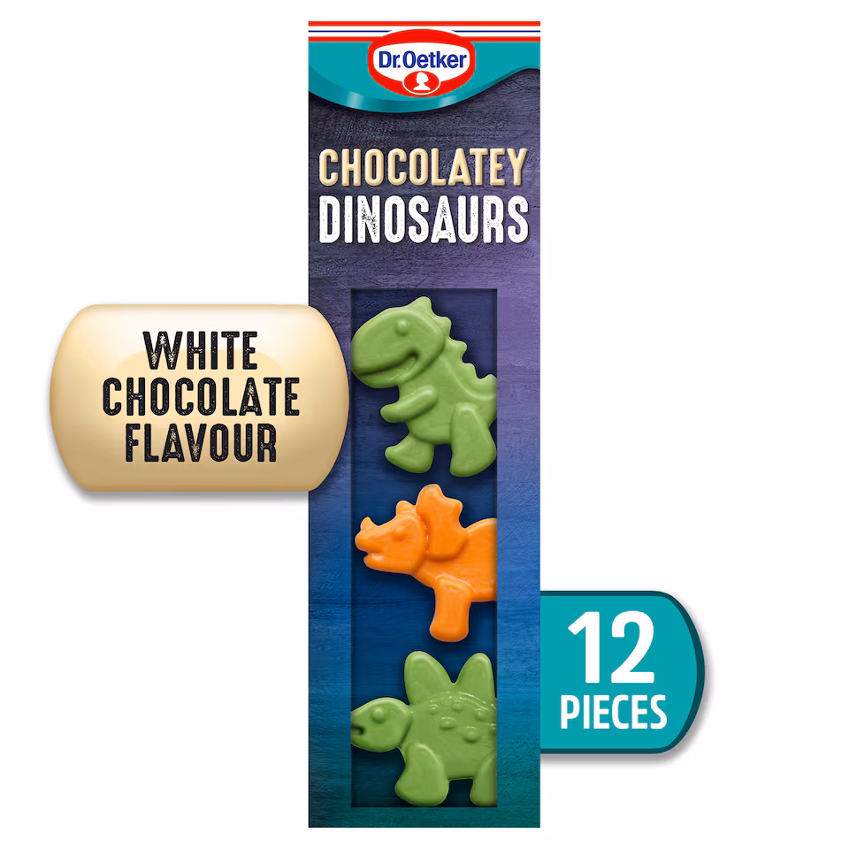 Dr Oetker 12 White Chocolatey Dinosaurs 20G