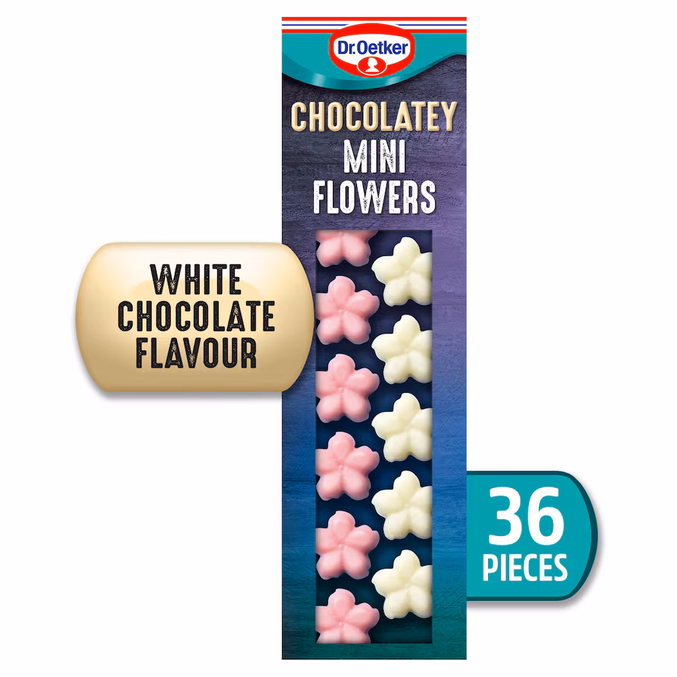 Dr. Oetker 36 White Chocolatey Mini Flowers 13G