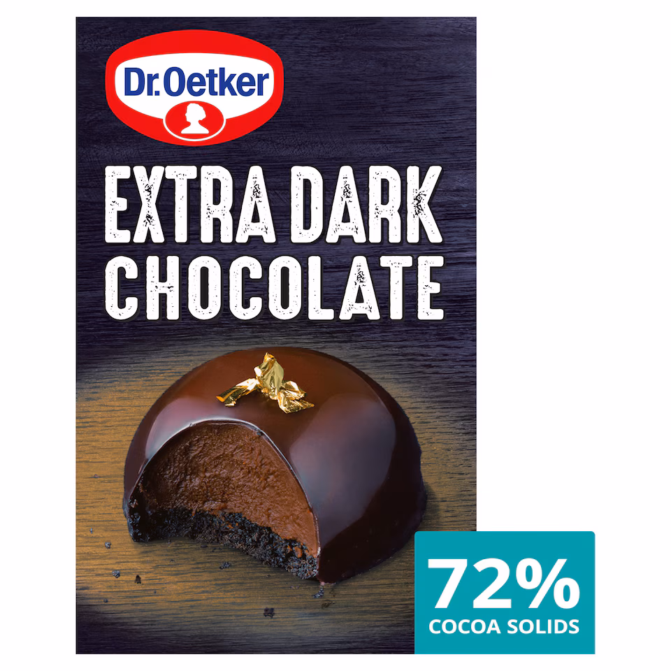 Dr. Oetker Extra Dark Chocolate 72% 100g