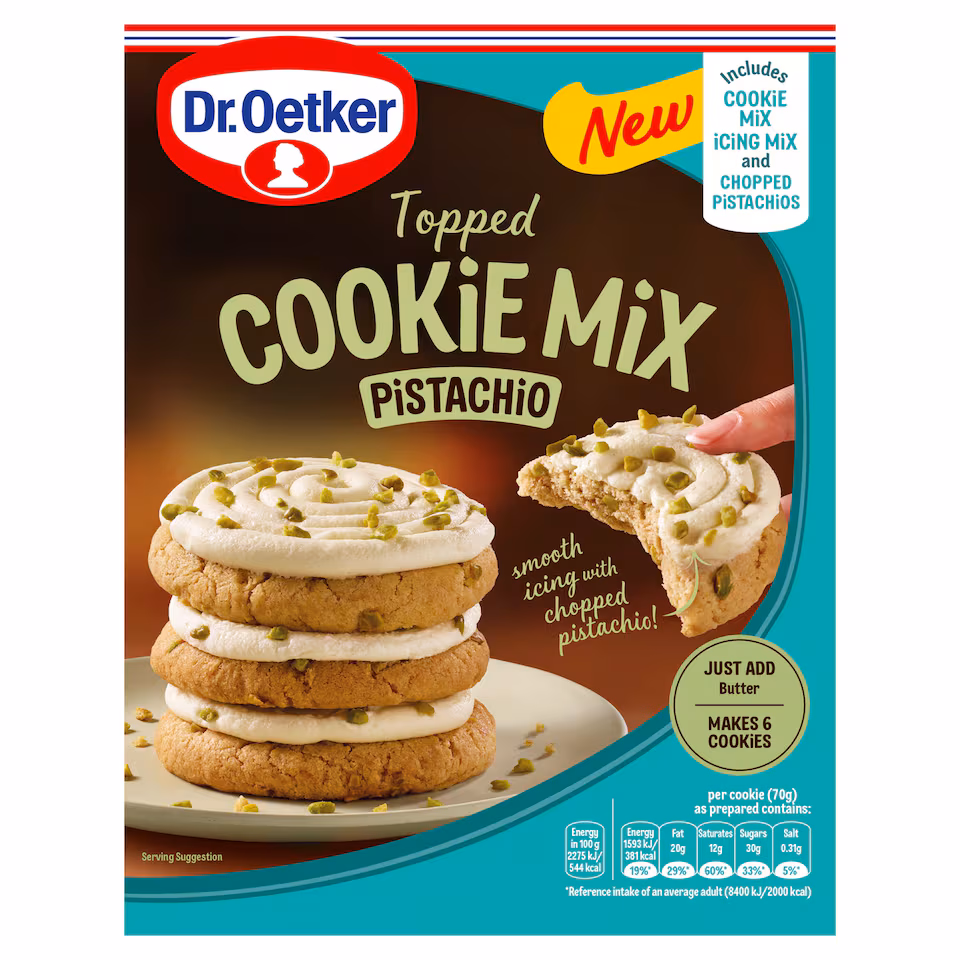 Dr. Oetker Topped Cookie Mix Pistachio 325g