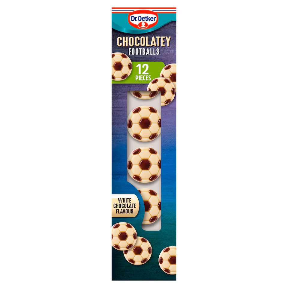 Dr. Oetker Chocolatey Footballs White Chocolate Flavour 12 Pieces 18g